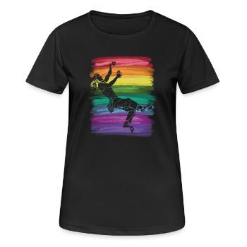 Boulderer Boulder Bouldern - Frauen T-Shirt atmungsaktiv - Schwarz - Vorne - AI Model Female 172 light (172cm)