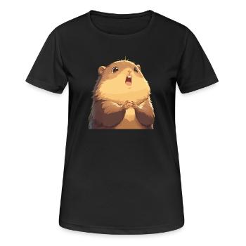 Marmottes Marmotte - T-shirt respirant Femme - noir - Devant - AI Model Female 172 light (172cm)