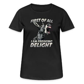 Donkey Humor Donkey Keeper Farm House Donkey - Women's Breathable T-Shirt - black - Front - AI Model Female 172 light (172cm)