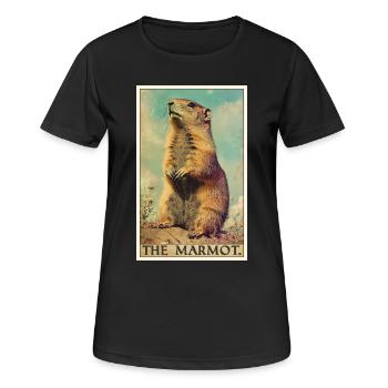 Marmottes Marmotte - T-shirt respirant Femme - noir - Devant - AI Model Female 172 light (172cm)