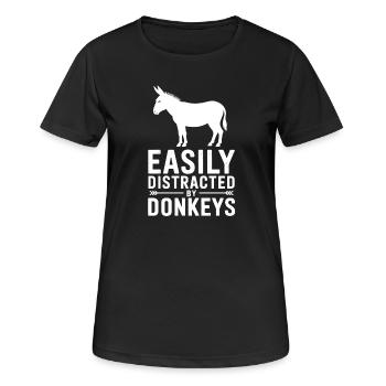 Donkey Sayings Donkey Funny Donkey Gift - Women's Breathable T-Shirt - black - Front - AI Model Female 172 light (172cm)