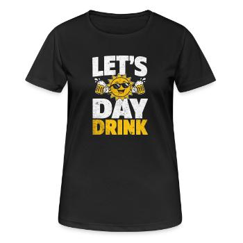 Sonne Bierparty Shirt Design - Frauen T-Shirt atmungsaktiv - Schwarz - Vorne - AI Model Female 172 light (172cm)