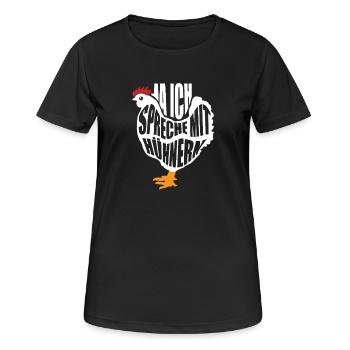 Chicken Whisperer Chicken Chicken Keeper Chickens - Women's Breathable T-Shirt - black - Front - AI Model Female 172 light (172cm)