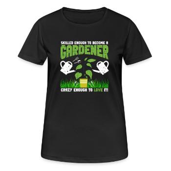 Skilled Crazy Gardener - Women's Breathable T-Shirt - black - Front - AI Model Female 172 light (172cm)