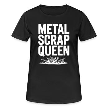 Metallschrottkönigin - Frauen T-Shirt atmungsaktiv - Schwarz - Vorne - AI Model Female 172 light (172cm)