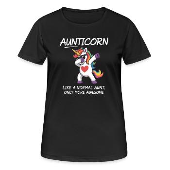 Tante Tante Licorne qui fait du dab Dab Génial - T-shirt respirant Femme - noir - Devant - AI Model Female 172 light (172cm)