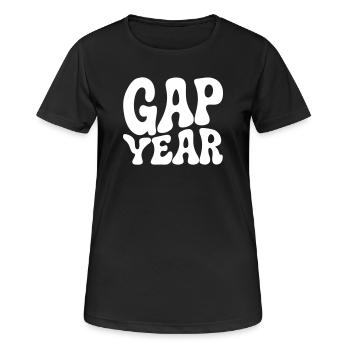 Lettrage rétro de l’année sabbatique - T-shirt respirant Femme - noir - Devant - AI Model Female 172 light (172cm)