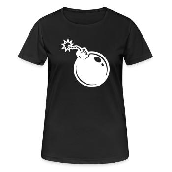 Bombe Symbol - Frauen T-Shirt atmungsaktiv - Schwarz - Vorne - AI Model Female 172 light (172cm)