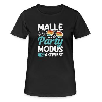 Malle Party Modus Mallorca Urlaub Gruppen - Frauen T-Shirt atmungsaktiv - Schwarz - Vorne - AI Model Female 172 light (172cm)
