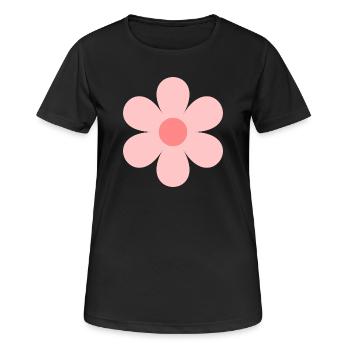 Fleur Pastel Fleur Centrale - T-shirt respirant Femme - noir - Devant - AI Model Female 172 light (172cm)