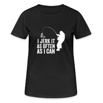 ICH SO OFT ICH KANN - Frauen T-Shirt atmungsaktiv - Schwarz - Vorne - AI Model Female 172 light (172cm)