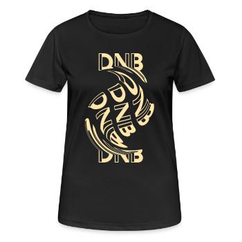 Dnb Outfit Drum & Bass Rave-Outfit Trippy - Frauen T-Shirt atmungsaktiv - Schwarz - Vorne - AI Model Female 172 light (172cm)