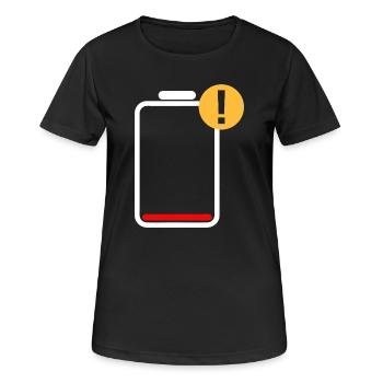 Low Battery  - Women's Breathable T-Shirt - black - Front - AI Model Female 172 light (172cm)