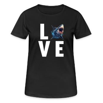 Great White Shark Great White Shark - Women's Breathable T-Shirt - black - Front - AI Model Female 172 light (172cm)
