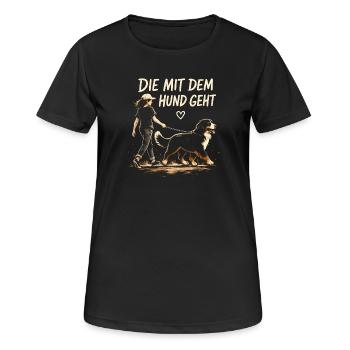 Berner Sennenhund Spruch Hundehalterin Humor - Frauen T-Shirt atmungsaktiv - Schwarz - Vorne - AI Model Female 172 light (172cm)