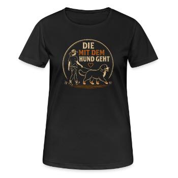 Berner Sennenhund Spruch Hundehalterin Humor - Frauen T-Shirt atmungsaktiv - Schwarz - Vorne - AI Model Female 172 light (172cm)