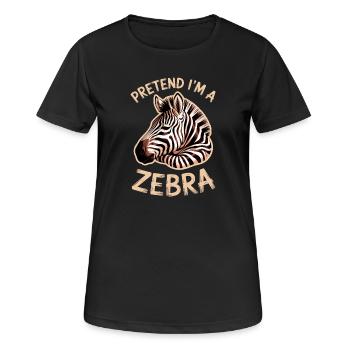 Zebra Sayings Zebras Funny Zebra Gift - Women's Breathable T-Shirt - black - Front - AI Model Female 172 light (172cm)