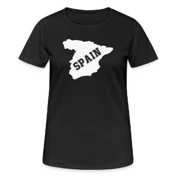 Espagne, Espagne - T-shirt respirant Femme - noir - Devant - AI Model Female 172 light (172cm)