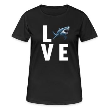 Great White Shark Great White Shark - Women's Breathable T-Shirt - black - Front - AI Model Female 172 light (172cm)