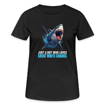 Great White Shark Great White Shark - Women's Breathable T-Shirt - black - Front - AI Model Female 172 light (172cm)