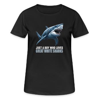 Great White Shark Great White Shark - Women's Breathable T-Shirt - black - Front - AI Model Female 172 light (172cm)