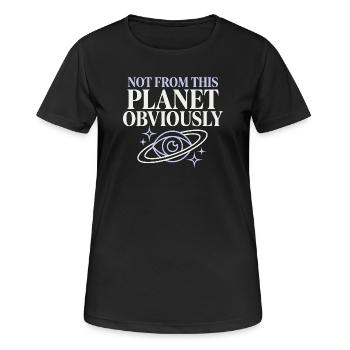 Extra-Céleste Extra-Extraterrestre Glam Pas de celui-ci - T-shirt respirant Femme - noir - Devant - AI Model Female 172 light (172cm)