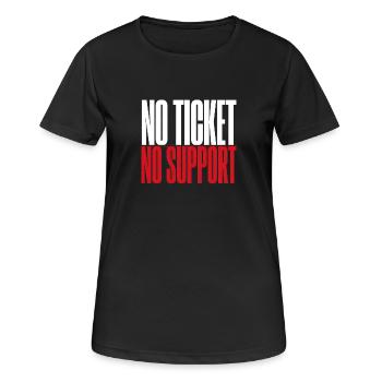 No Ticket No Service IT Support Ticketing - Women's Breathable T-Shirt - black - Front - AI Model Female 172 light (172cm)