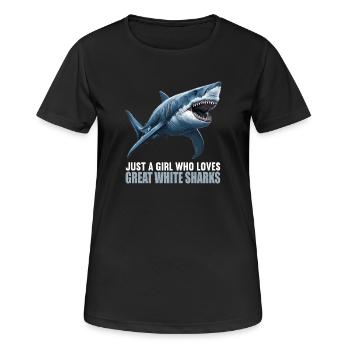 Great White Shark Great White Shark - Women's Breathable T-Shirt - black - Front - AI Model Female 172 light (172cm)