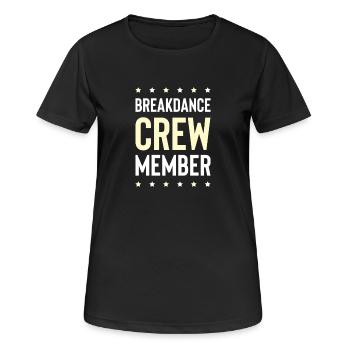 Équipe de breakdance - T-shirt respirant Femme - noir - Devant - AI Model Female 172 light (172cm)