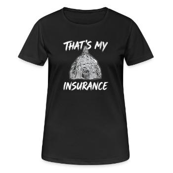 Aluhut Sicherheit - Frauen T-Shirt atmungsaktiv - Schwarz - Vorne - AI Model Female 172 light (172cm)