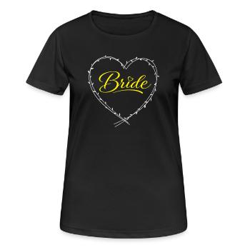 Mariée - T-shirt respirant Femme - noir - Devant - AI Model Female 172 light (172cm)