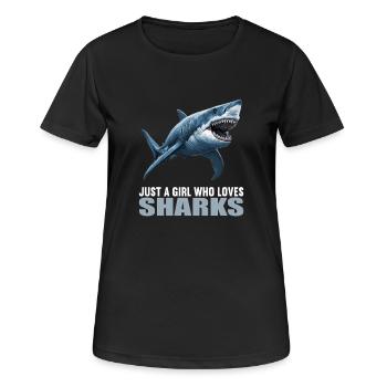 Sharks Shark - Women's Breathable T-Shirt - black - Front - AI Model Female 172 light (172cm)