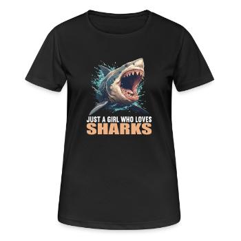 Sharks Shark - Women's Breathable T-Shirt - black - Front - AI Model Female 172 light (172cm)