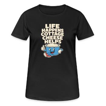 Proteinreiches Snack-geschenk Für Feinschmecker - Frauen T-Shirt atmungsaktiv - Schwarz - Vorne - AI Model Female 172 light (172cm)