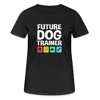 Dog trainer - Women's Breathable T-Shirt - black - Front - AI Model Female 172 light (172cm)