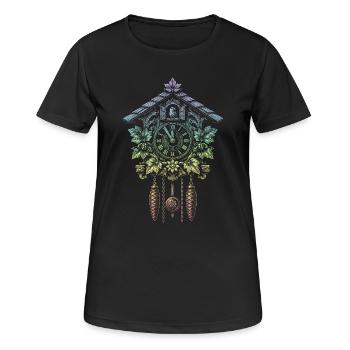 coucou - T-shirt respirant Femme - noir - Devant - AI Model Female 172 light (172cm)