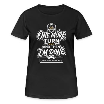 Un tour de plus pour le joueur qui dit D20 - T-shirt respirant Femme - noir - Devant - AI Model Female 172 light (172cm)