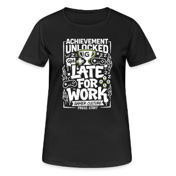 Succès Débloqué Vie de joueur - T-shirt respirant Femme - noir - Devant - AI Model Female 172 light (172cm)