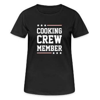 Cooking Crew - Frauen T-Shirt atmungsaktiv - Schwarz - Vorne - AI Model Female 172 light (172cm)