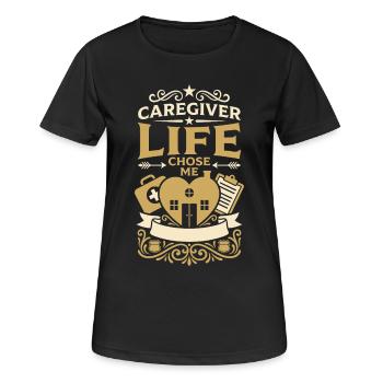 Home Care Assistant Hha Caregiver - Women's Breathable T-Shirt - black - Front - AI Model Female 172 light (172cm)