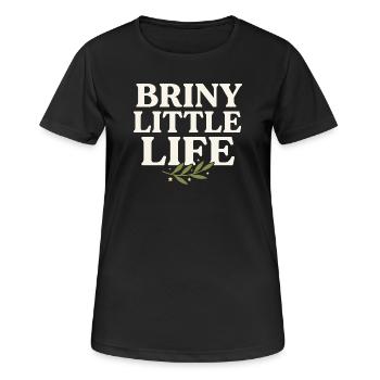 Olive Girl Martini Olive Mediterranes - Frauen T-Shirt atmungsaktiv - Schwarz - Vorne - AI Model Female 172 light (172cm)