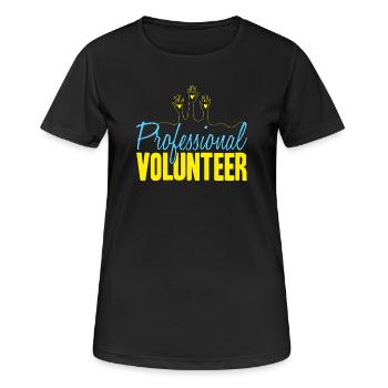 Bénévole Bénévole Professionnel de l’appréciation - T-shirt respirant Femme - noir - Devant - AI Model Female 172 light (172cm)