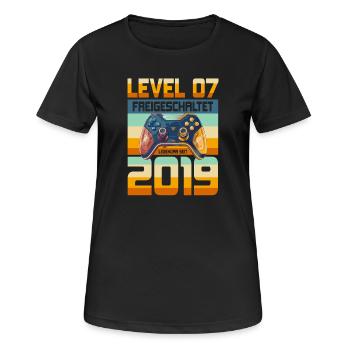 7. Geburtstag Junge Mädchen 2019 Gaming Gamer - Frauen T-Shirt atmungsaktiv - Schwarz - Vorne - AI Model Female 172 light (172cm)