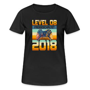 8. Geburtstag Junge Mädchen 2018 Gaming Gamer - Frauen T-Shirt atmungsaktiv - Schwarz - Vorne - AI Model Female 172 light (172cm)