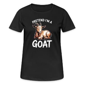 Ziegen Sprüche Ziege Lustiges Ziegen Geschenk - Frauen T-Shirt atmungsaktiv - Schwarz - Vorne - AI Model Female 172 light (172cm)