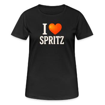 I Love Spritz Party  - Frauen T-Shirt atmungsaktiv - Schwarz - Vorne - AI Model Female 172 light (172cm)