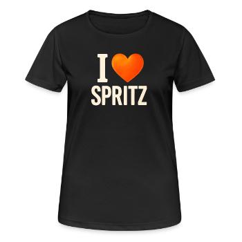 I Love Spritz Party  - Frauen T-Shirt atmungsaktiv - Schwarz - Vorne - AI Model Female 172 light (172cm)
