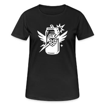 Bierdose Hopfen Dose Bier - Frauen T-Shirt atmungsaktiv - Schwarz - Vorne - AI Model Female 172 light (172cm)
