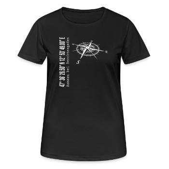 Ramsau près de Berchtesgaden - T-shirt respirant Femme - noir - Devant - AI Model Female 172 light (172cm)