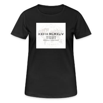 Tempos Coordonnées NYC 1944 - T-shirt respirant Femme - noir - Devant - AI Model Female 172 light (172cm)